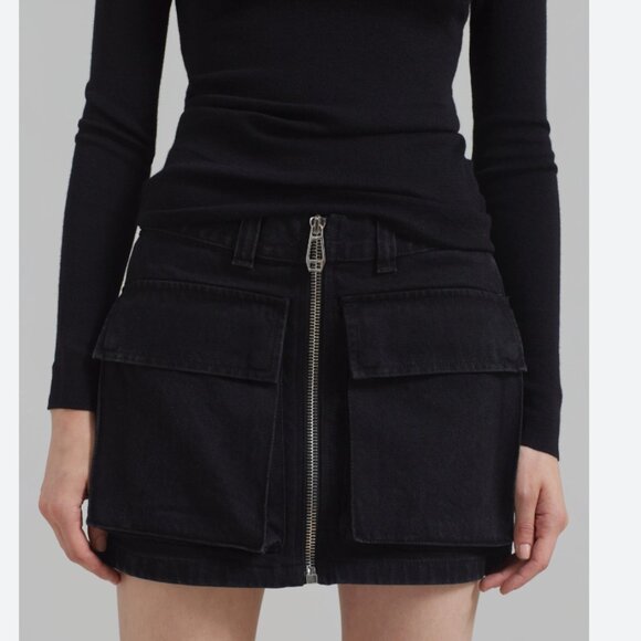 The Frankie Shop Haikure Molly Mini Skirt - Black Stone - Picture 1 of 7